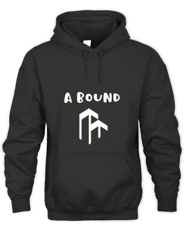 Contemporary Hoodie Showcasing A BOUND Typography and Iconic Graphic